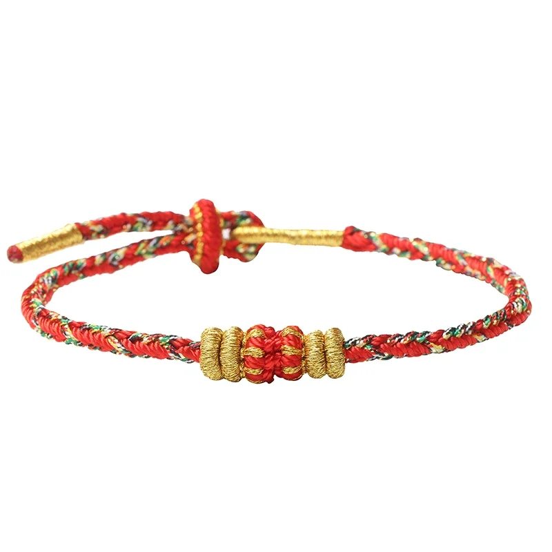 

Taisui Hand Rope 2024 Dragon Benmingnian Amulet Red Rope Twelve Zodiac Manjusri Bodhisattva Natal Buddha Hand-woven Hand Rope