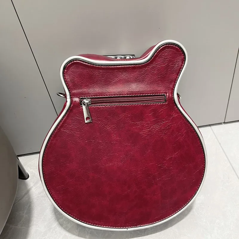 Imagem -06 - Bolsa de Couro Tiracolo para Mulheres Bolsas de Luxo Forma de Guitarra Bolsa com Alça Superior Bolsa Artesanal Nova 2023