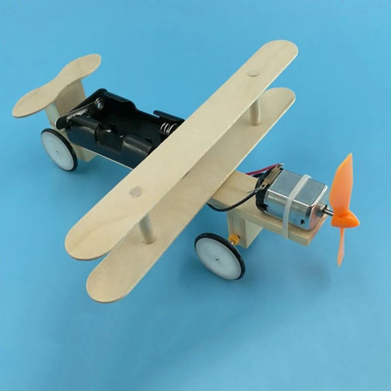 Kreative elektrische Roll flugzeug kleine Produktion DIY Wissenschaft und Technologie kleine Erfindung Kinder hand gefertigte Material Kit