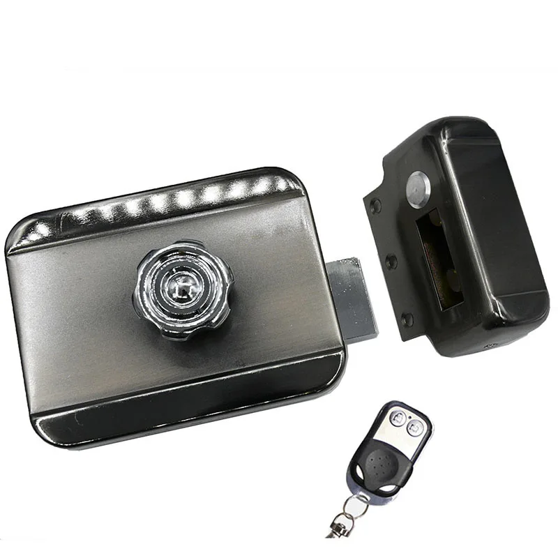 Wireless Electronic Lock Invisible Remote Control Door Lock Hidden Garage Lock For House Security