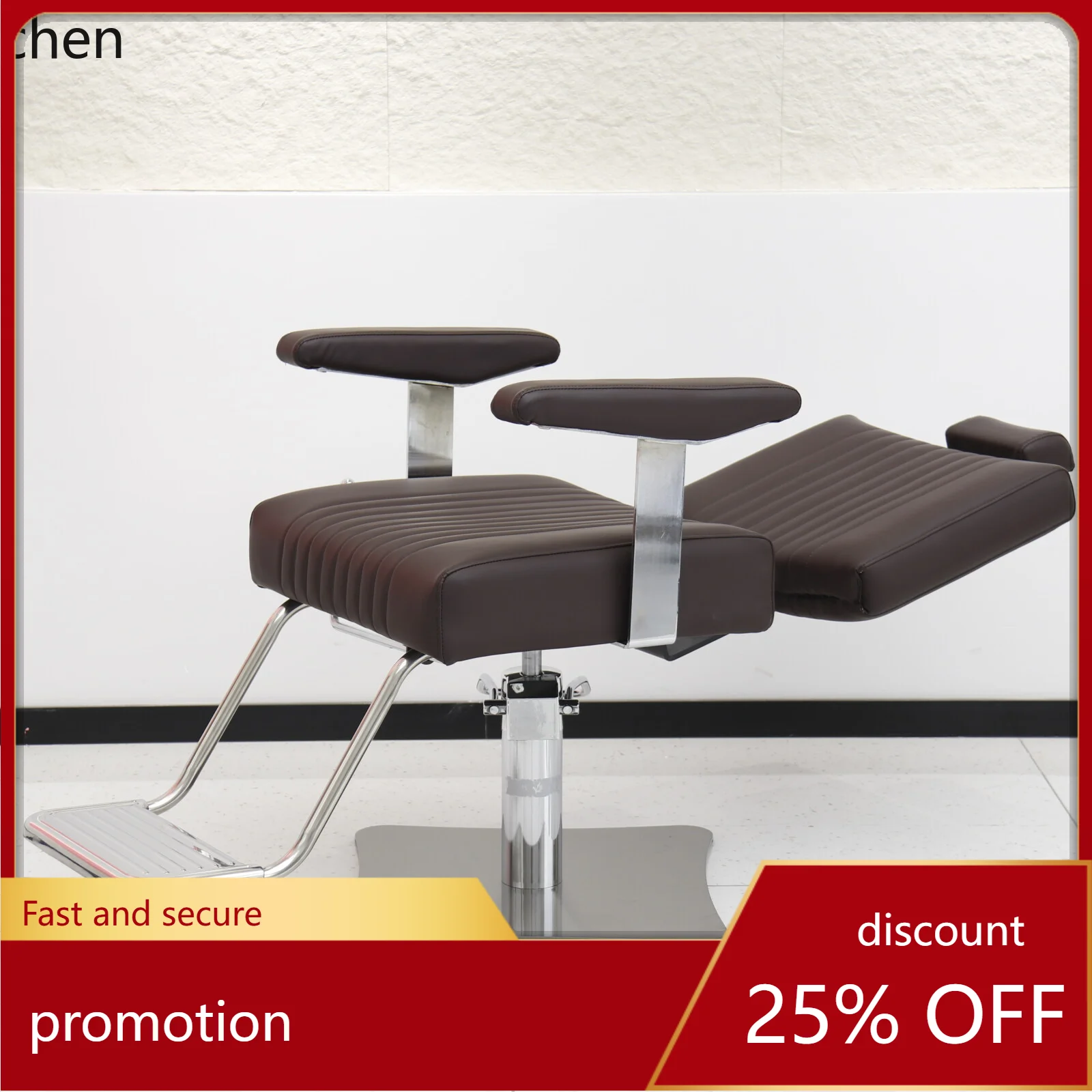 

HT hair salon chair hair salon special trendy store perm and dyeing area hair salon chair can be rotated and put down