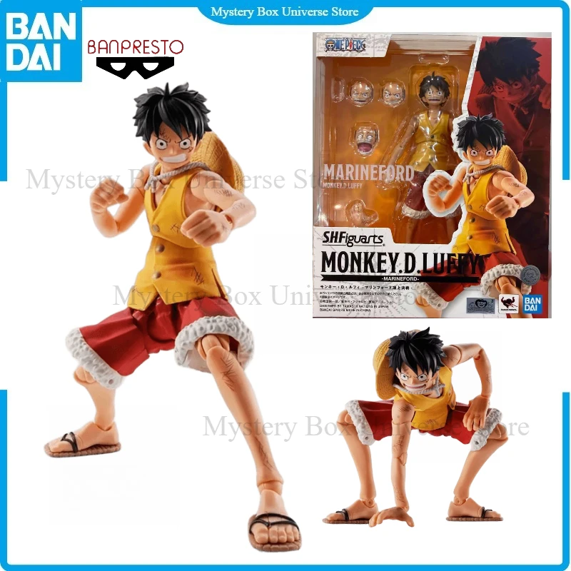 

В наличии оригинальная фигурка Bandai S.H.Figuarts One Piece Monkey D. Luffy Marineford 1/12, коллекционная модель из ПВХ, праздничный подарок
