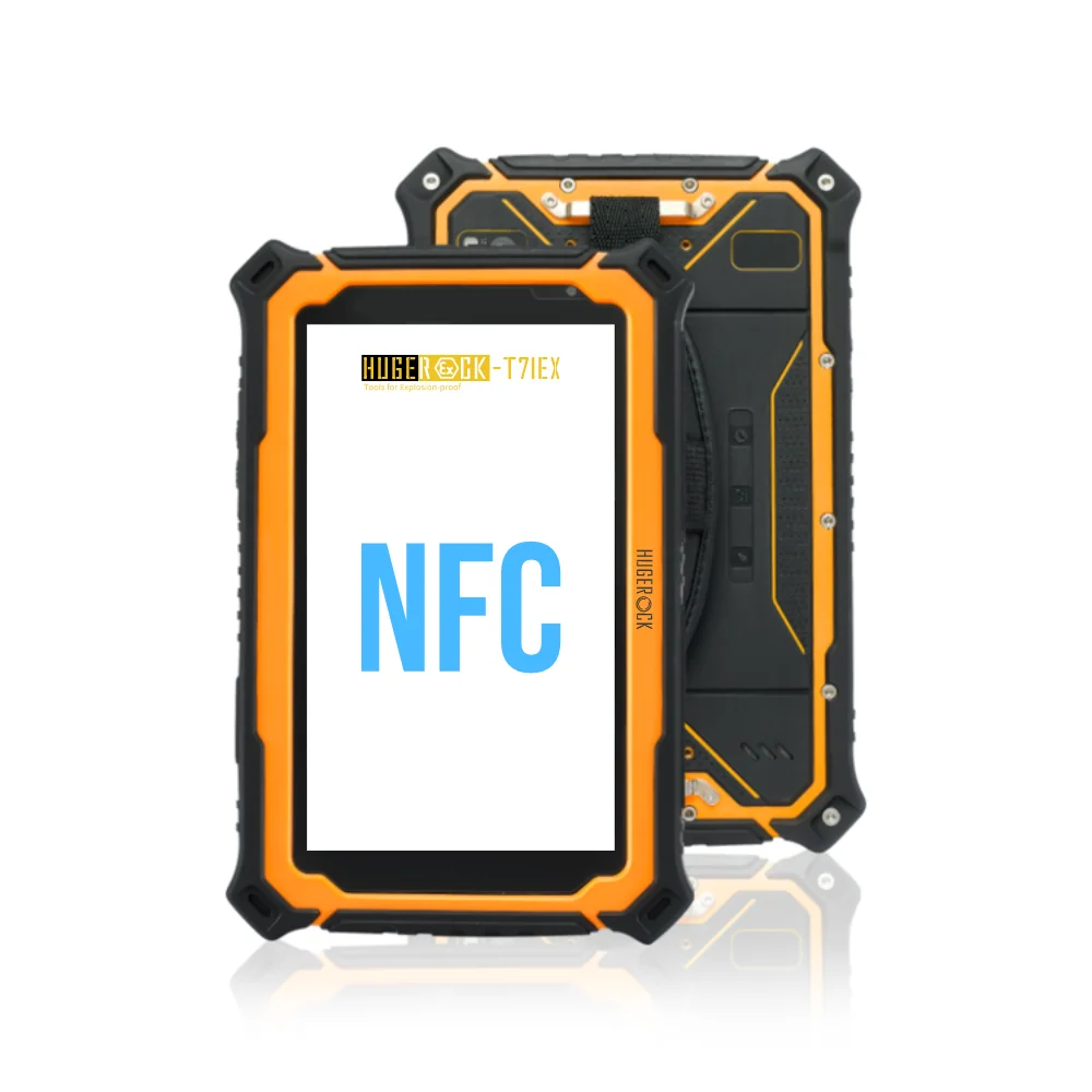 For HUGEROCK T71EX Industrial Android Rugged Tablet Atex IP67 2200nit High-Light NFC Reader/Writer Barcode Scanner Octa Core MTK