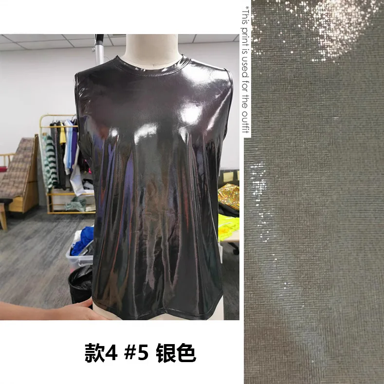 Red Fashionable Personality Trendy Men's Ice Silk Liquid Light Vest Round Neck Breathable Sexy Men's T-shirt