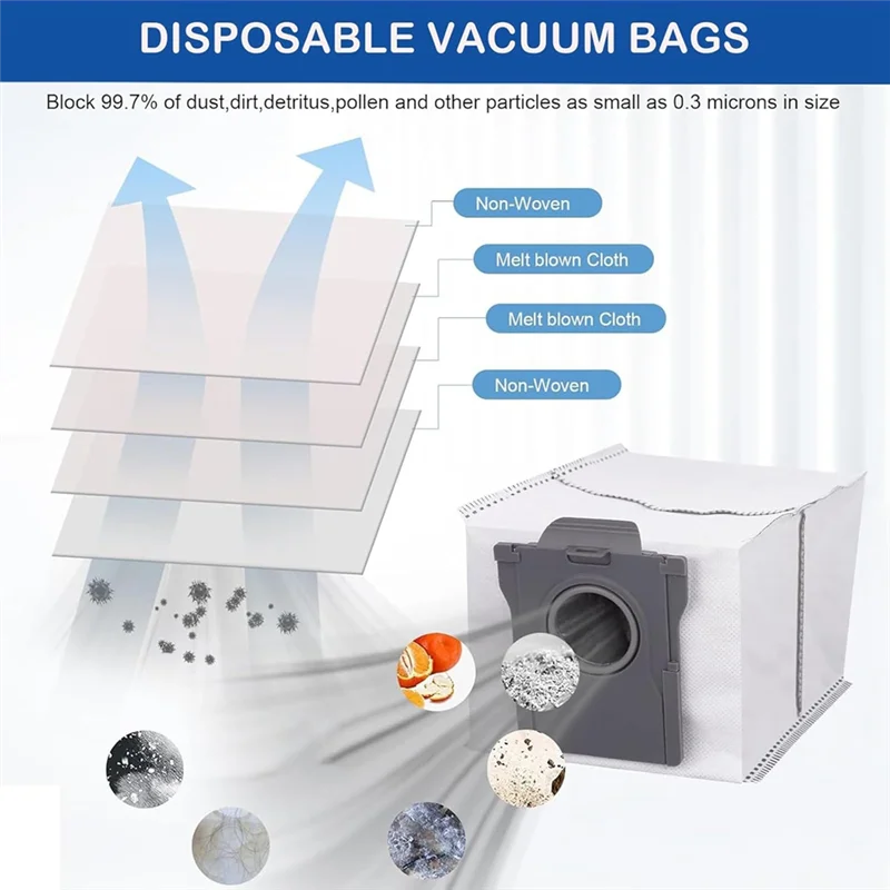 AT28-pour Dreame X40 Ultra,L40 Ultra Kit d'accessoires pour aspirateur, brosse latérale principale, filtre Hepa, sacs à poussière en tissu pour vadrouille