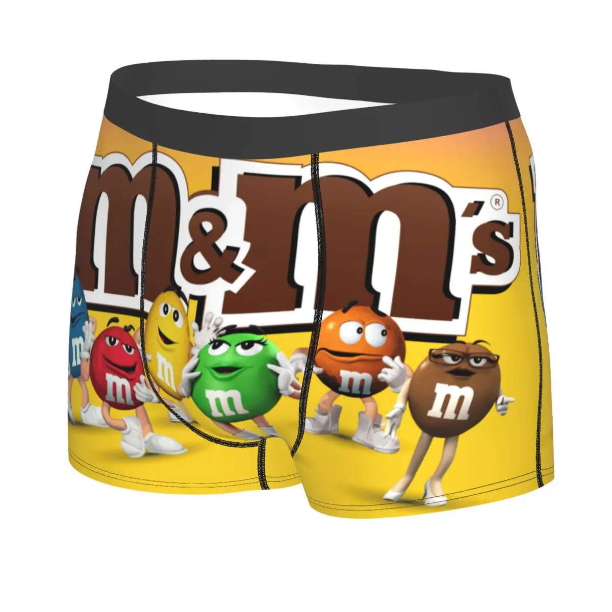 M&M\'s Chocolate Underwear Male Printed Custom Funny Candy Meme Boxer Shorts Panties Briefs Breathable Underpants