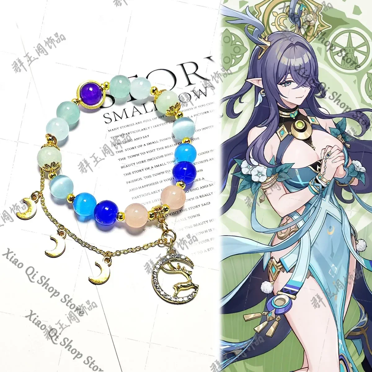 

Genshin Impact Theme Series Game ambitus Lauma impression bracelet gift accessories cos handmade DIY Anime High appearance level