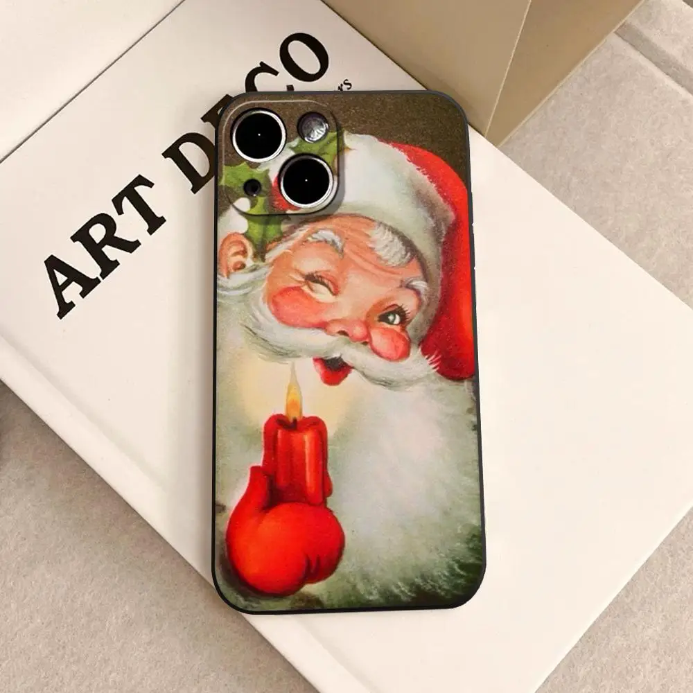 

XAXC HD Santa Claus Case for iPhone 17 17 Air 16 16e 15 14 13 12 11 X XR XS Plus Pro Max Mini Back Cover Hot-selling materials