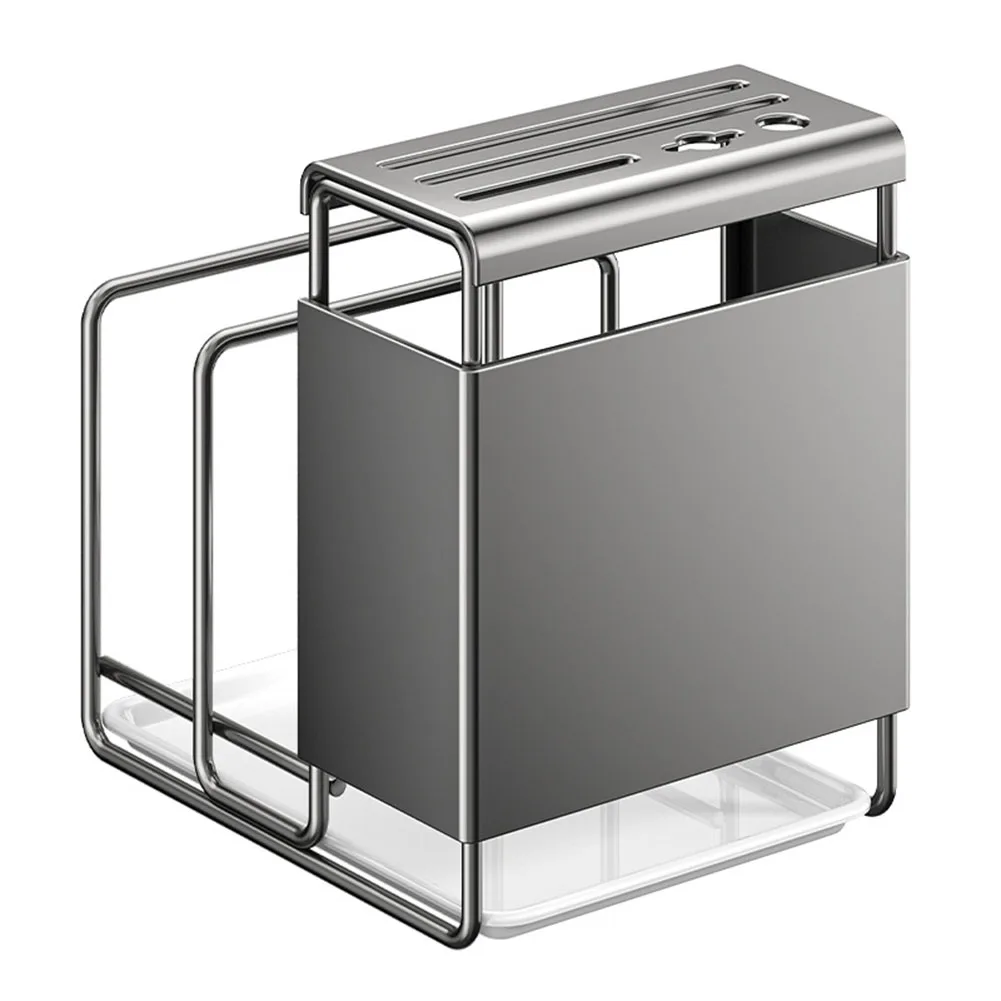 

1pc Kitchen Cutting Boards Organizer Stainless Steel Kitchen Utensils Rack Chopping 21.5*18.5*15.3cm Kitchens Tools Storage Rack