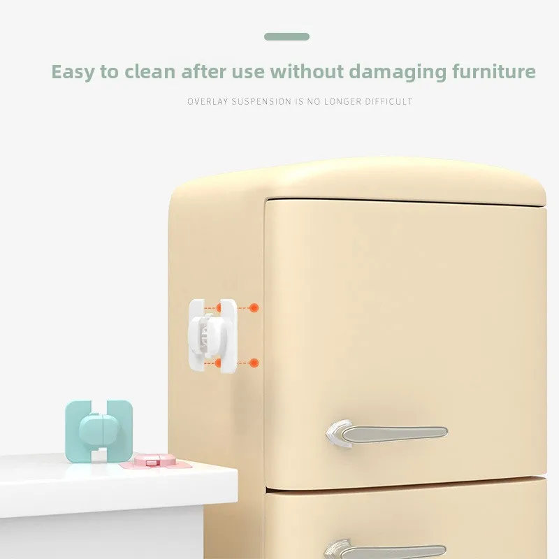 Refrigerator door closer, safety buckle, automatic lock, no punching, universal baby protection, smart home