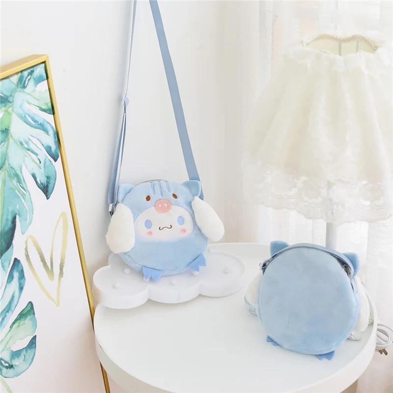 Borsa a tracolla in peluche Cinnamoroll borsa piccola Kawaii borsa portaoggetti carina in stile giapponese portamonete regali per ragazze