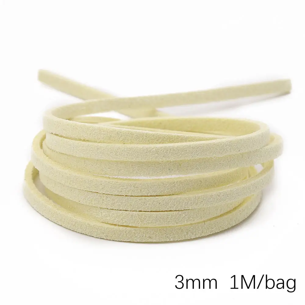 3mm Korea Velvet Leather Rope Suede Cord For DIY Jewelry Making Bracelet Necklace Braiding String Craft Component Parts