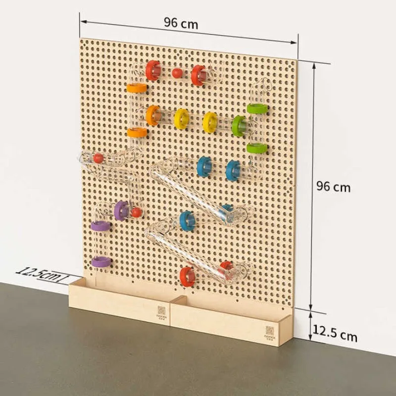 Wooden wall tube construction installation panel mask interactive wall game room