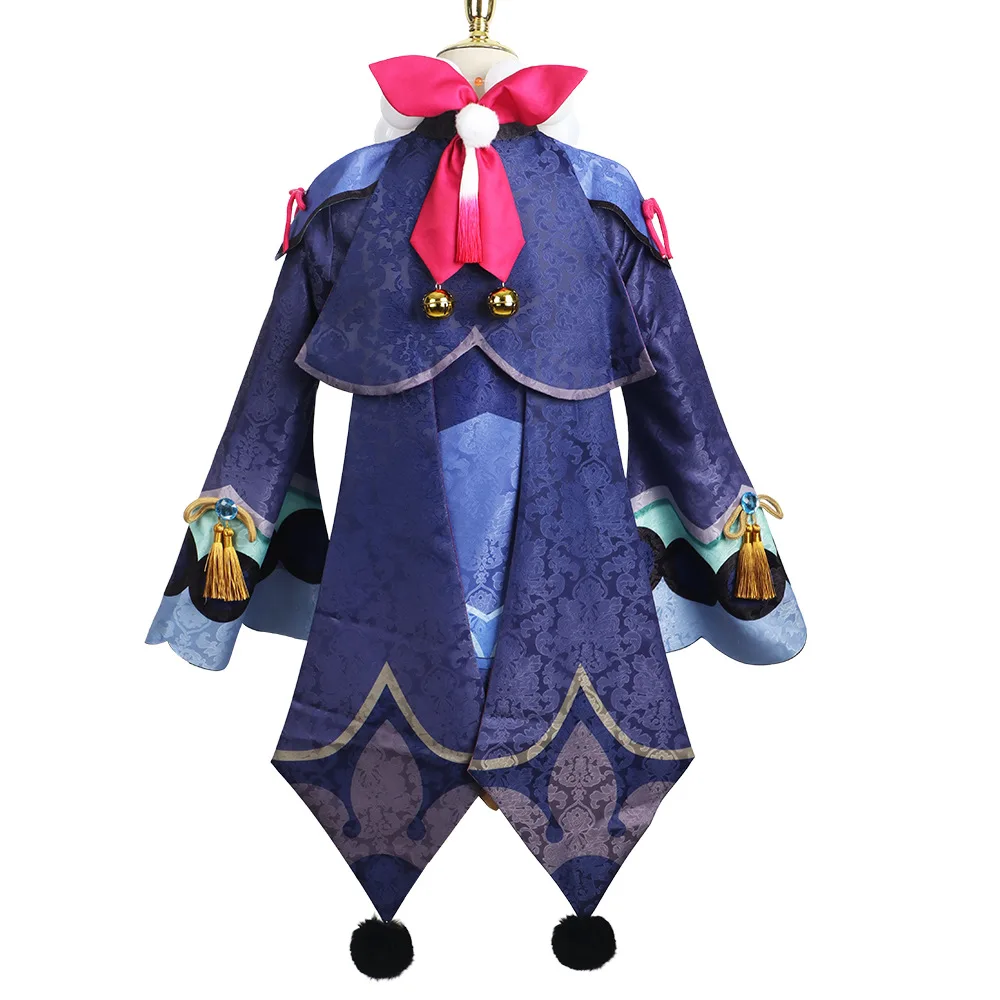 Genshin Impact Qiqi Cosplay Kostuum Met Hoed Volledige Set Chinese Zombie Meisje Jurk Halloween Kostuums voor Vrouwen Pak Pruik