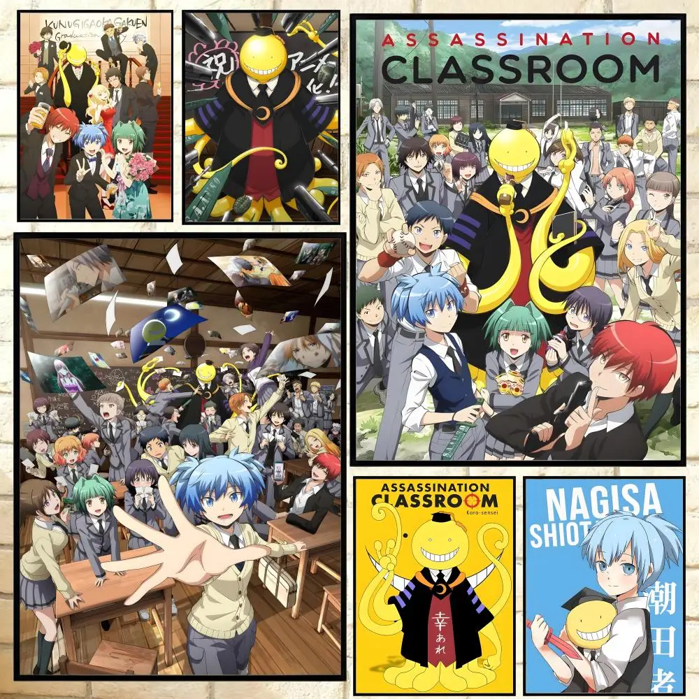 Anime Assassination Classroom Poster Versatile HD Waterproof Wall Art Self-Adhesive Decor for Any Space Ideal Gift