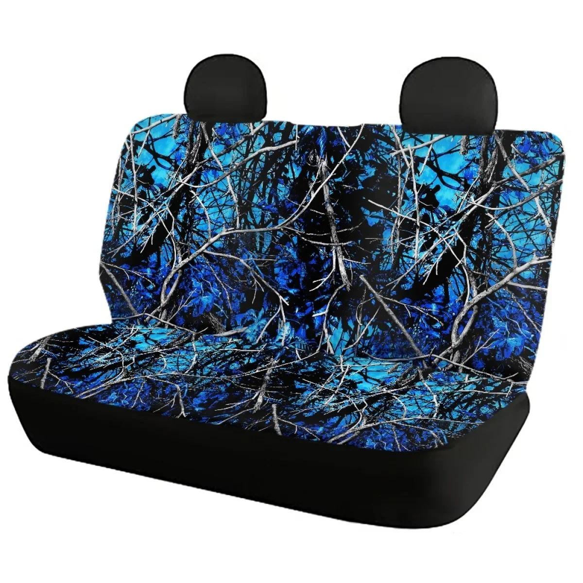 Oak Camouflage Leaves Cartoon Print Universal Fit Car Seat Cover Set Comfort Material Easy Installation Auto Accessory 4Pcs DIY