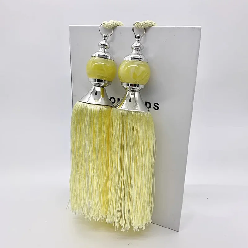 2pcs ยุโรปสไตล์ผ้าม่านแขวน Ball Flow อุปกรณ์เสริมผ้าม่านตกแต่งแขวนเดี่ยวคริสตัลบอลแขวนเชือก