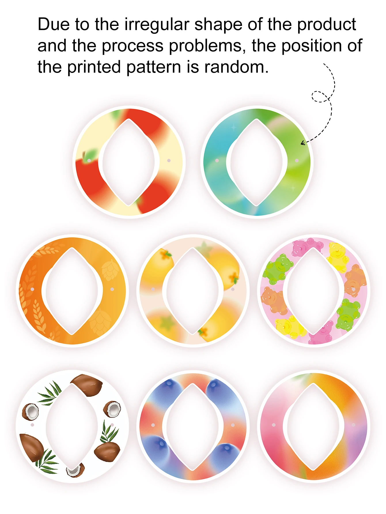 1pc Oval Shape Fruit Drink Flavor Pod Creative 0 Sugar 0 Calorie Flavor Ring For Plastic Water Bottles Sports Water Cups Too
