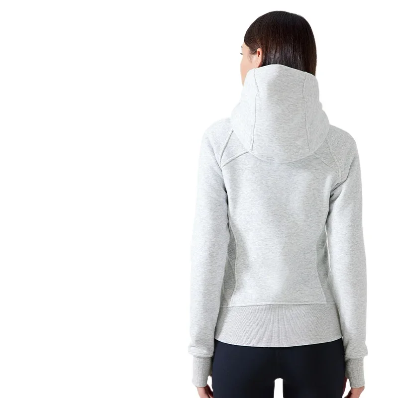 

SHINBENE New Thick Warm Hooded Sport Coat Women's Outdoor Casual Yoga Training Fitness Jacket