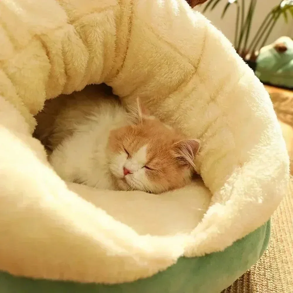 Pet Warm Slipper Nest Soft Small Cat Dog Bed Cute Comfortable Slippers Shaped Semi Enclosed Thickened Cushion Bed Pet Supplies