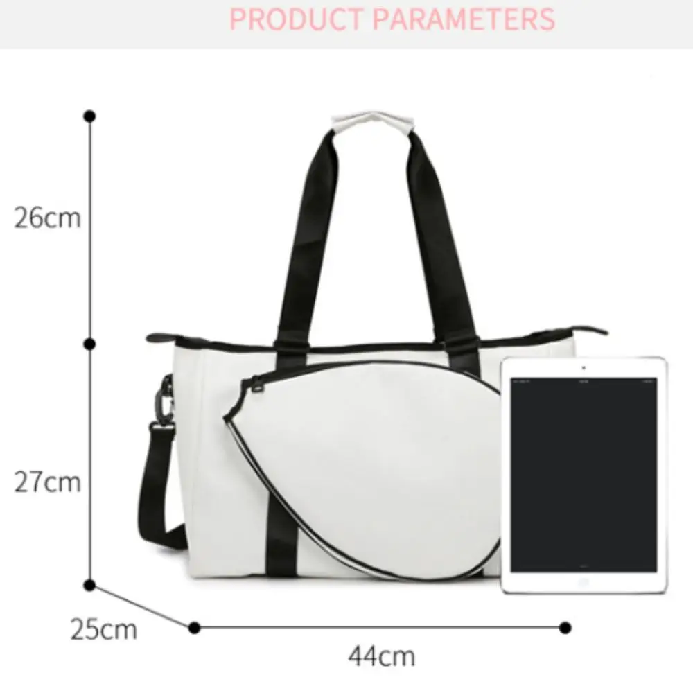 Large Capacity Tennis Racket Bag Adjustable with Handle Tennis Shoulder Bag Pure Color Comfortable Straps Sports Fitness Bag view 6