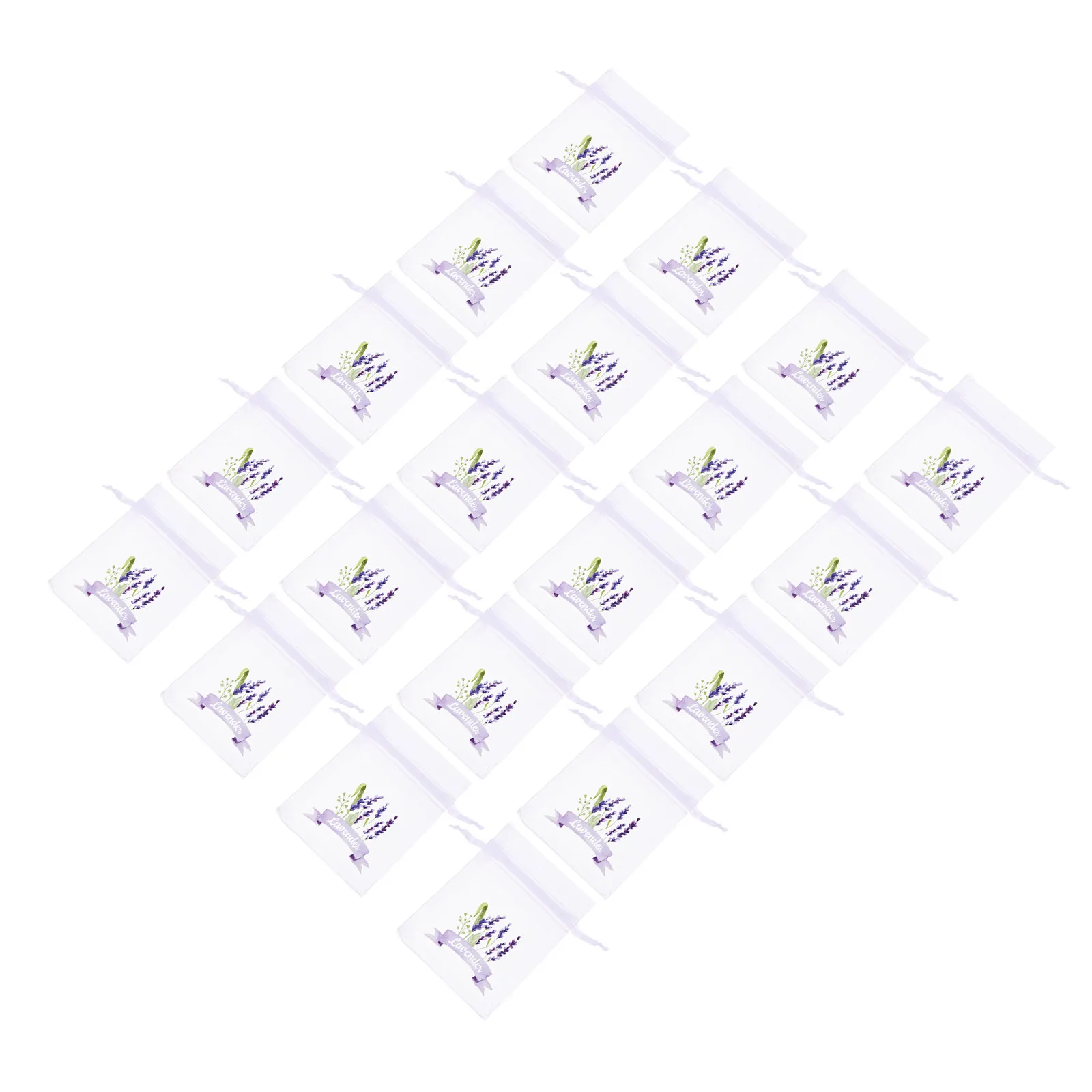 20Pcs Lavender Sachet Bags Drawstring Mesh Pouches for Storing Dried Lavender Petals Wardrobe Drawer Sachet Storage