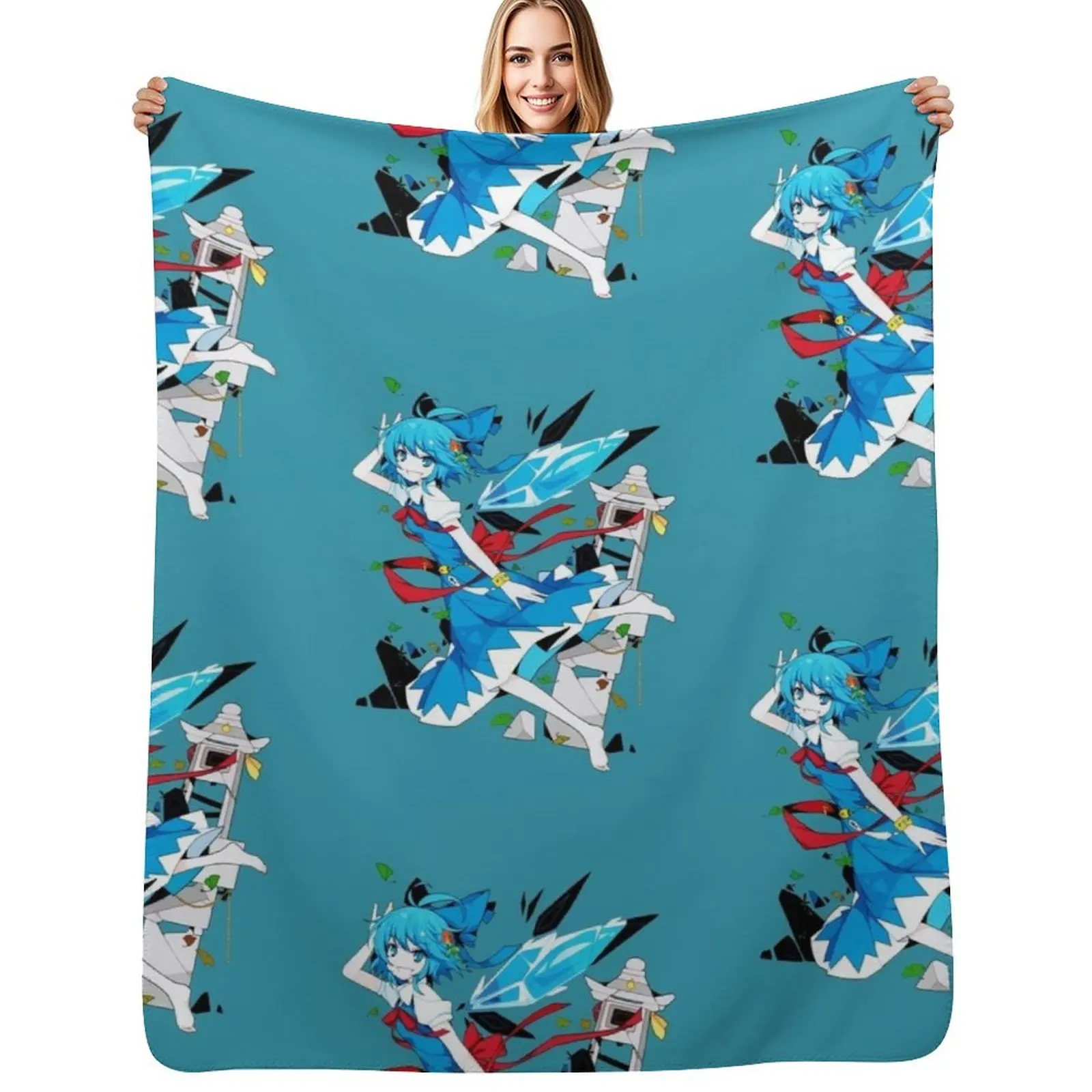 

Touhou Project - Cirno Throw Blanket Fluffy Cozy Throw Blanket for Home Decor