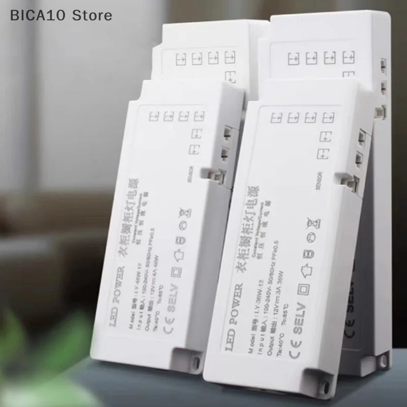 

LED Cabinet Light Power Supply 24/36/48/60/100/150W Transformer 12V 24V Constant Voltage Source Adapter For LED Strip