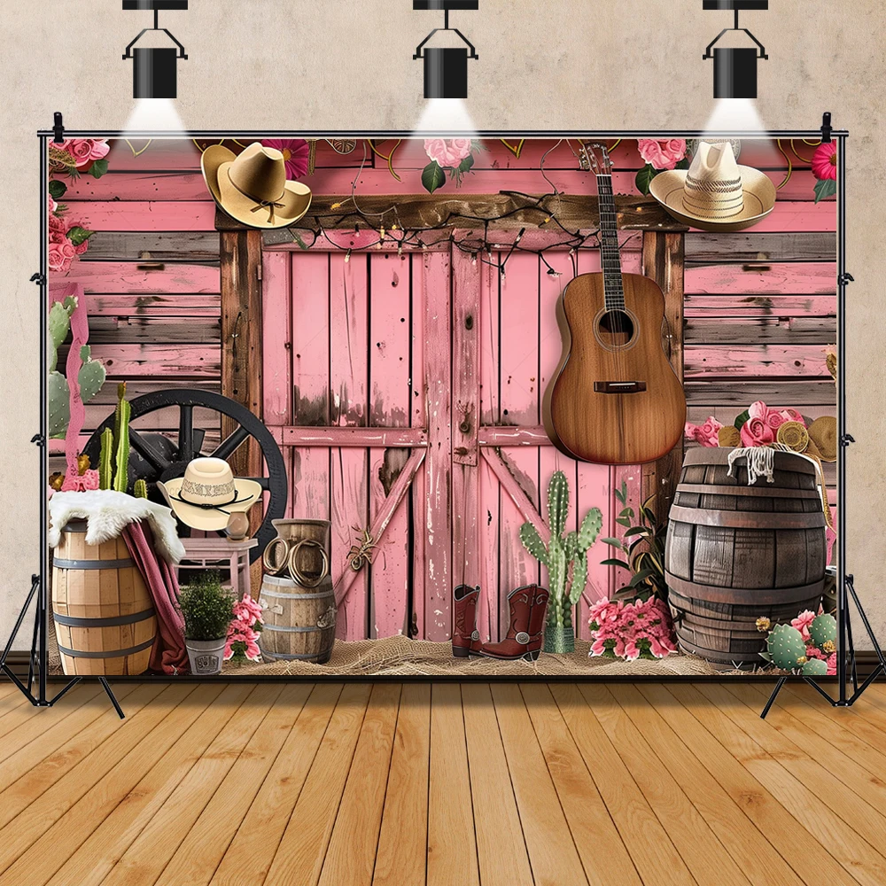 Western Cowboy Wood Barn Door Backdrop Custom Rural Farm Aldult Kid Room Party Birthday Photography Poster Decoration Background