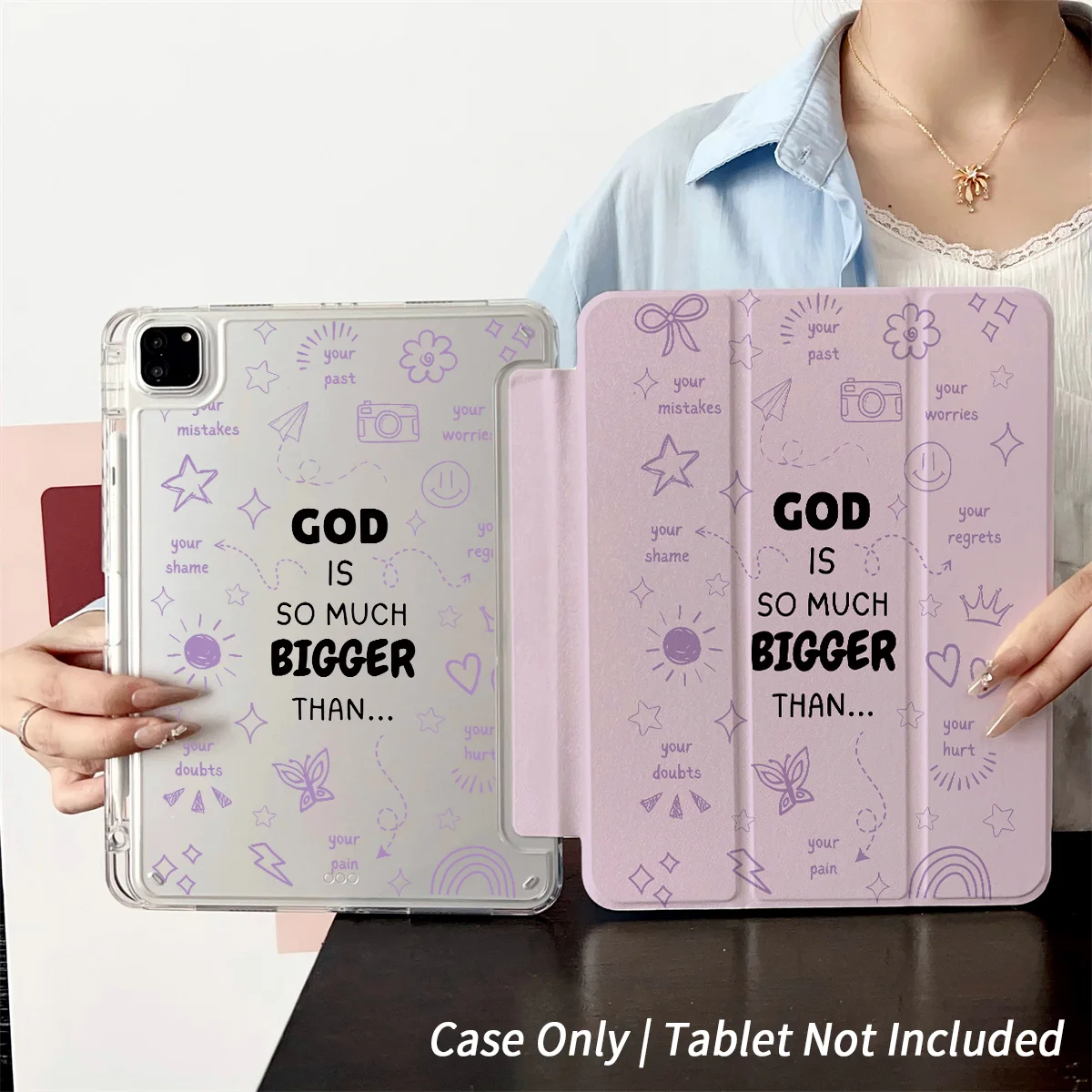 Slim Fit Premium TPU Tablet Cover, Shockproof Durable Lightweight Protective Case for iPad Samsung Huawei Honor Redmi Xiaomi