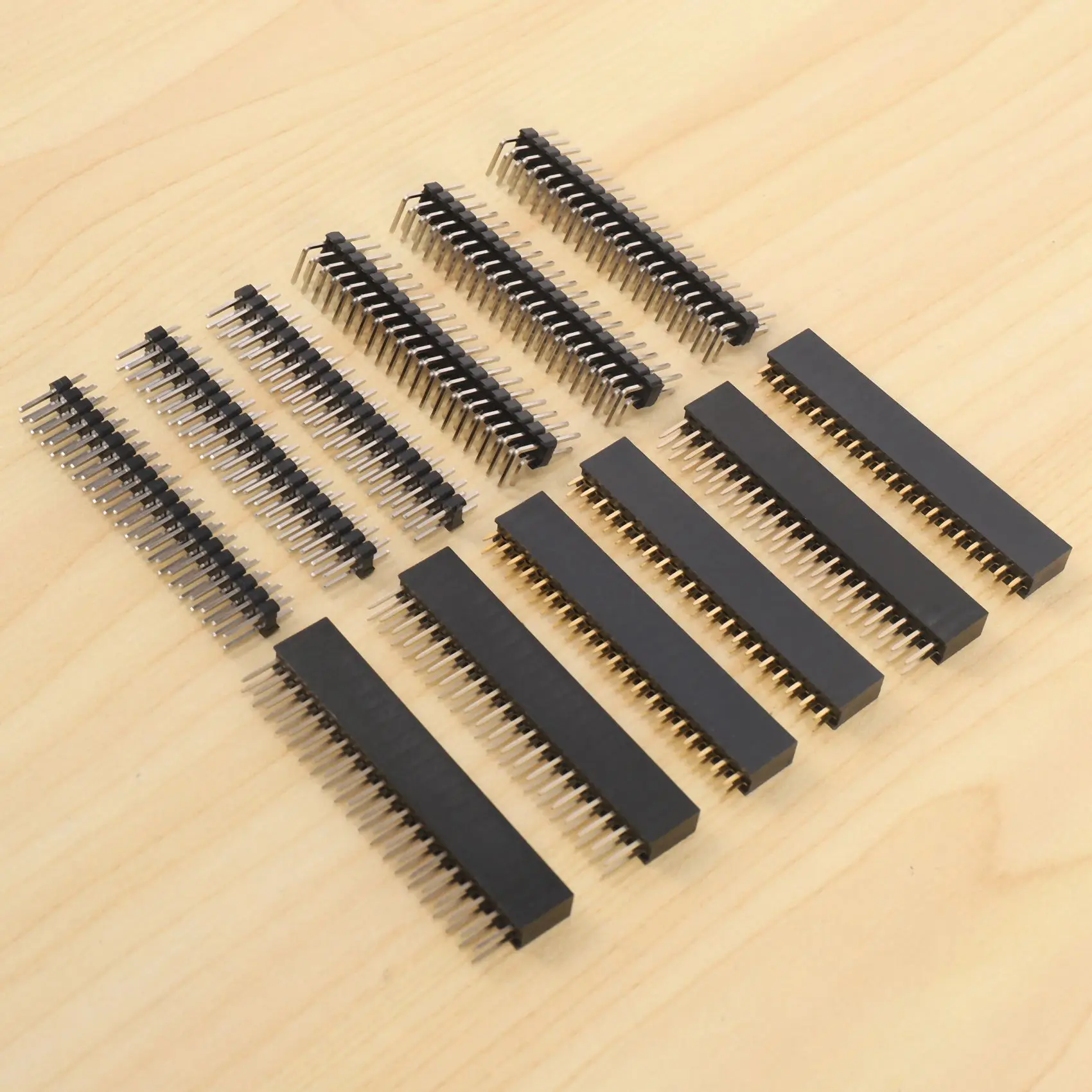 12 Stuks 40 Pin GPIO Header Kit 20X2 Pins Haakse GPIO Header Socket Voor Raspberry Pi Nul/4B/3B +/3B/3A +-N35R