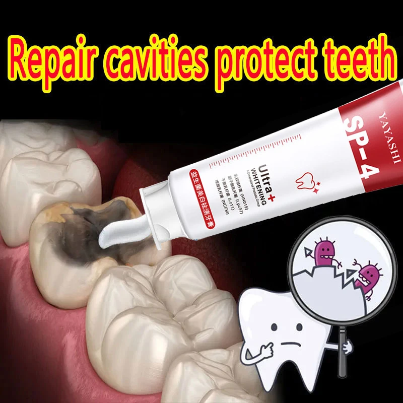 

Teeth Whitening toothpaste Repair of Cavities Caries Removal of Plaque Stains Decay Whitening Yellowing Repair Protect Teeth New