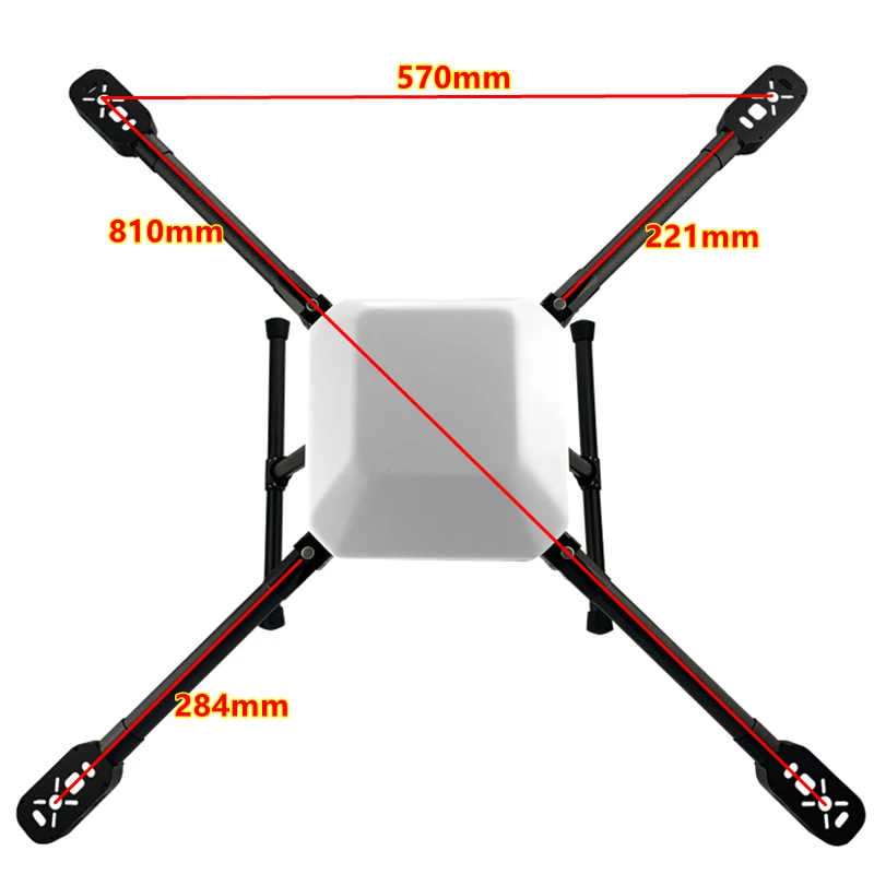 XAERO 810mm White Umbrella Folding Frame for Search Rescue Industrial Speaker Drone