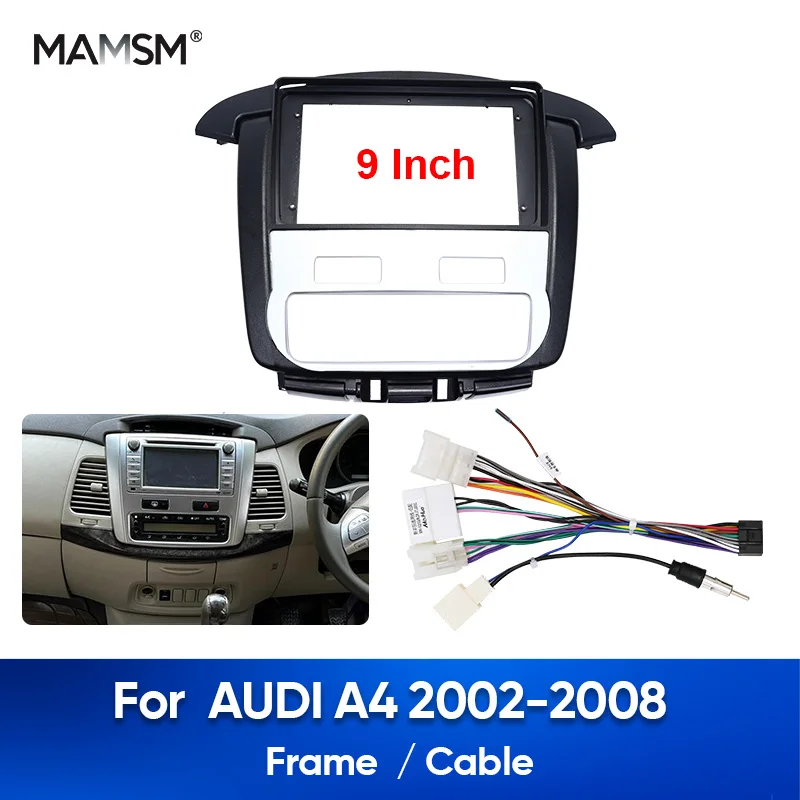 MAMSM For TOYOTA INNOVA 2011-2014 Car Radio Fascias Panel Dash Adaptor Facia Panel DVD Frame Din 9 Inch Player Accessory