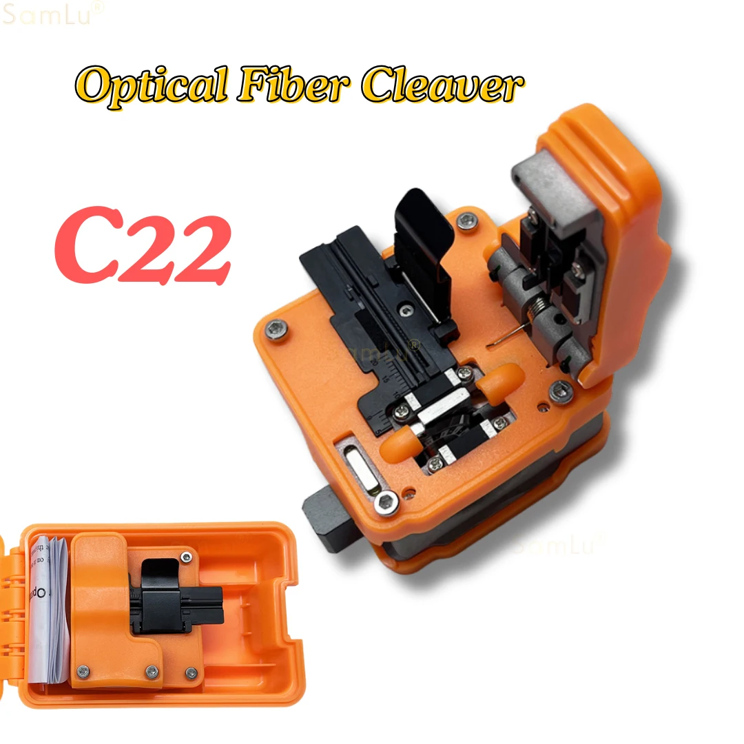 C22 High-precision Optical Fiber Cleaver 0.25/0.9/2.5-3.0mm Universal 24 faces Optic Cable Cutter Fusion Splicer Optical Cissor