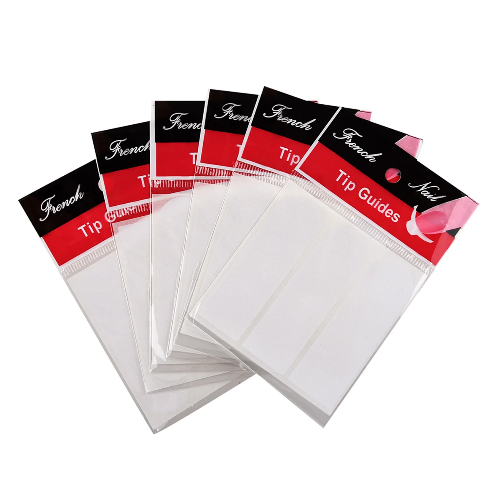 AA20-12 네일 아트 프렌치 매니큐어 팁 가이드 스티커 96개 팩