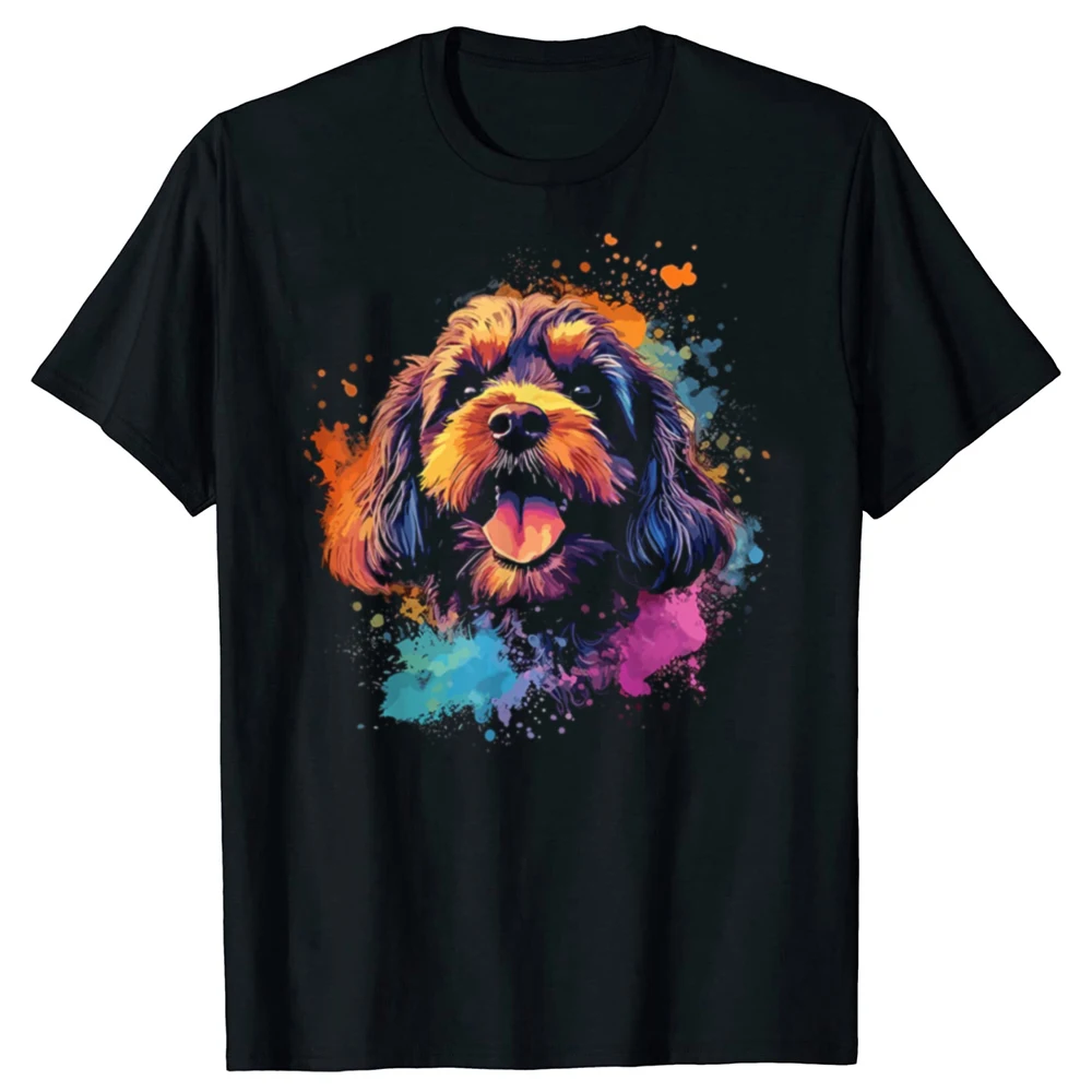 Camisetas divertidas de perro Cavapoo para hombre, ropa de calle de algodón con gráfico de estilo veraniego, manga corta, regalos de cumpleaños
