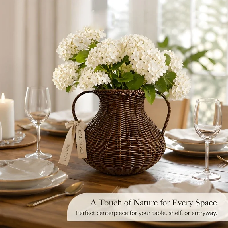 Faux Vessel For Home Decoration, feeling Premium Plastic Container With Firm Texture, Suitable For Dried bushes And Y5GB
