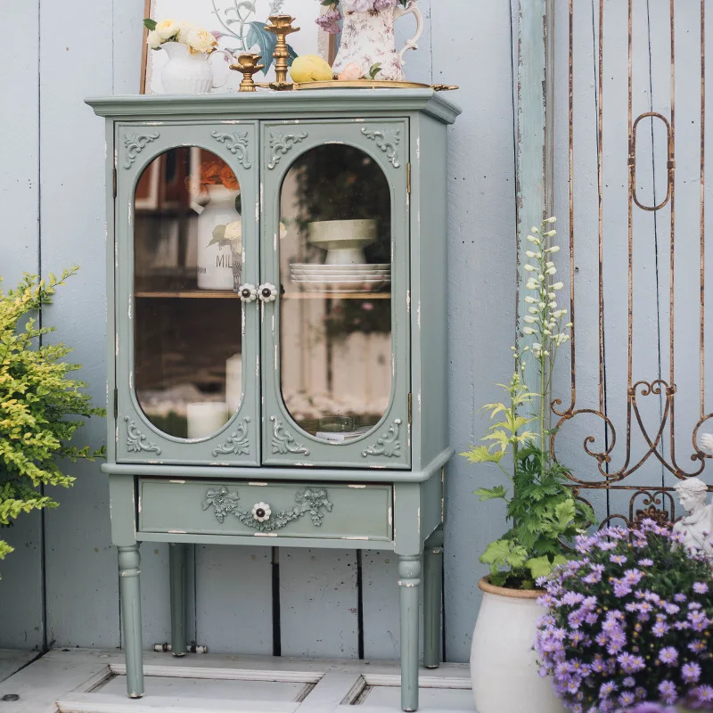 

Retro Small Cabinet, Dining Side Cabinet Integrated Against The Wall, Household Small Size Narrow Homestay Locker