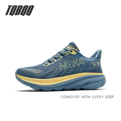 Men's Carbon Plate Air Cushion Running Shoes Breathable Lightweight Marathon Women's Athletic Nonskid Elastic Sports Sneakers