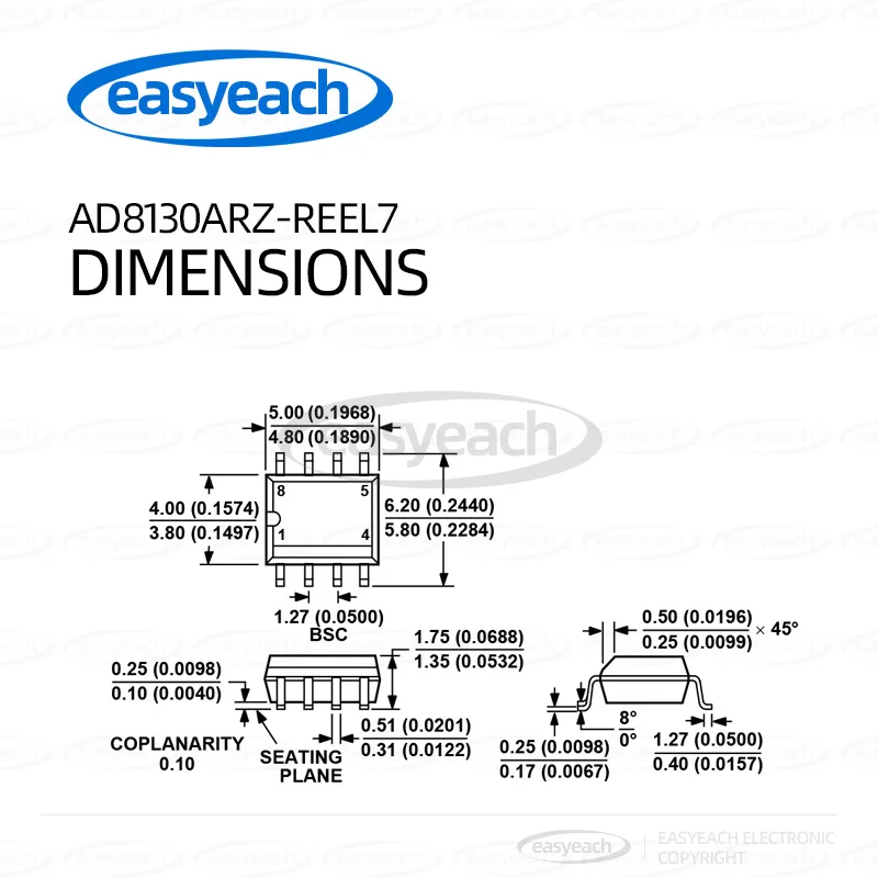 AD8130ARZ-REEL7 SMT SOP-8 8130A Differential Receiver Amplifier Chip IC ICs