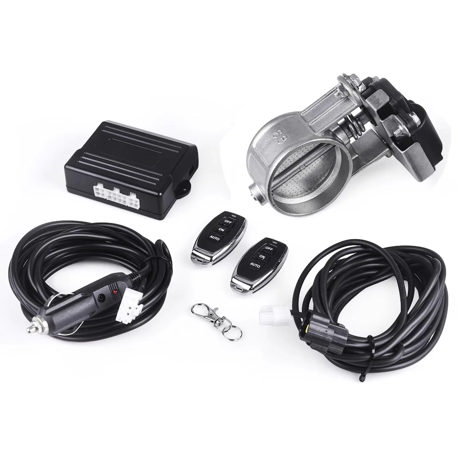 Car Exhaust Pipe Electronic Valve Kit Universal Multi-angle Mode 51/60/63/70/76MM Controller Device Remote Kit Controller Switch