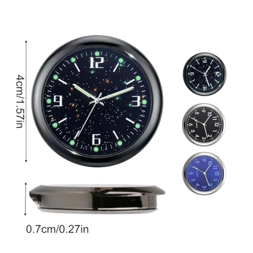

Compact Car Clock Luminous Quartz Clock Car Driving Safety 4 4 0.8 Cm 3pcs Car Dashboard Clocks Clear Visibility Display