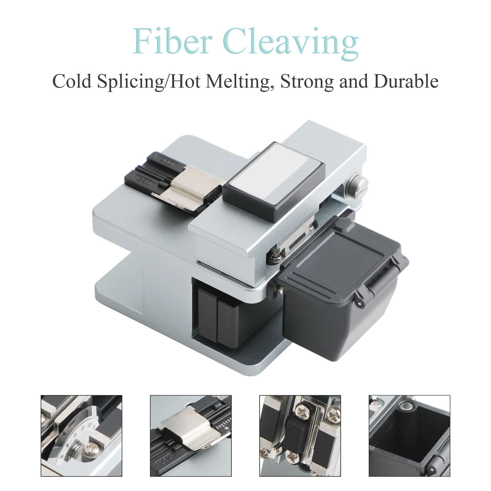 High-Precision Fiber Cleaver Kit 3-in-1 Tungsten Blade for  0.25/0.9 mm Cold Splice & Hot-Melt Cutter Tool