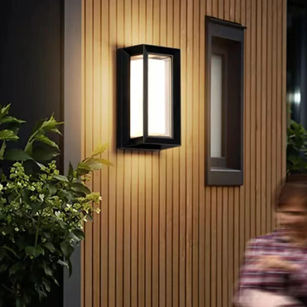 Applique murale LED imperméable, lumière blanche chaude, éclairage d'extérieur, idéal pour un jardin, un balcon ou une véranda