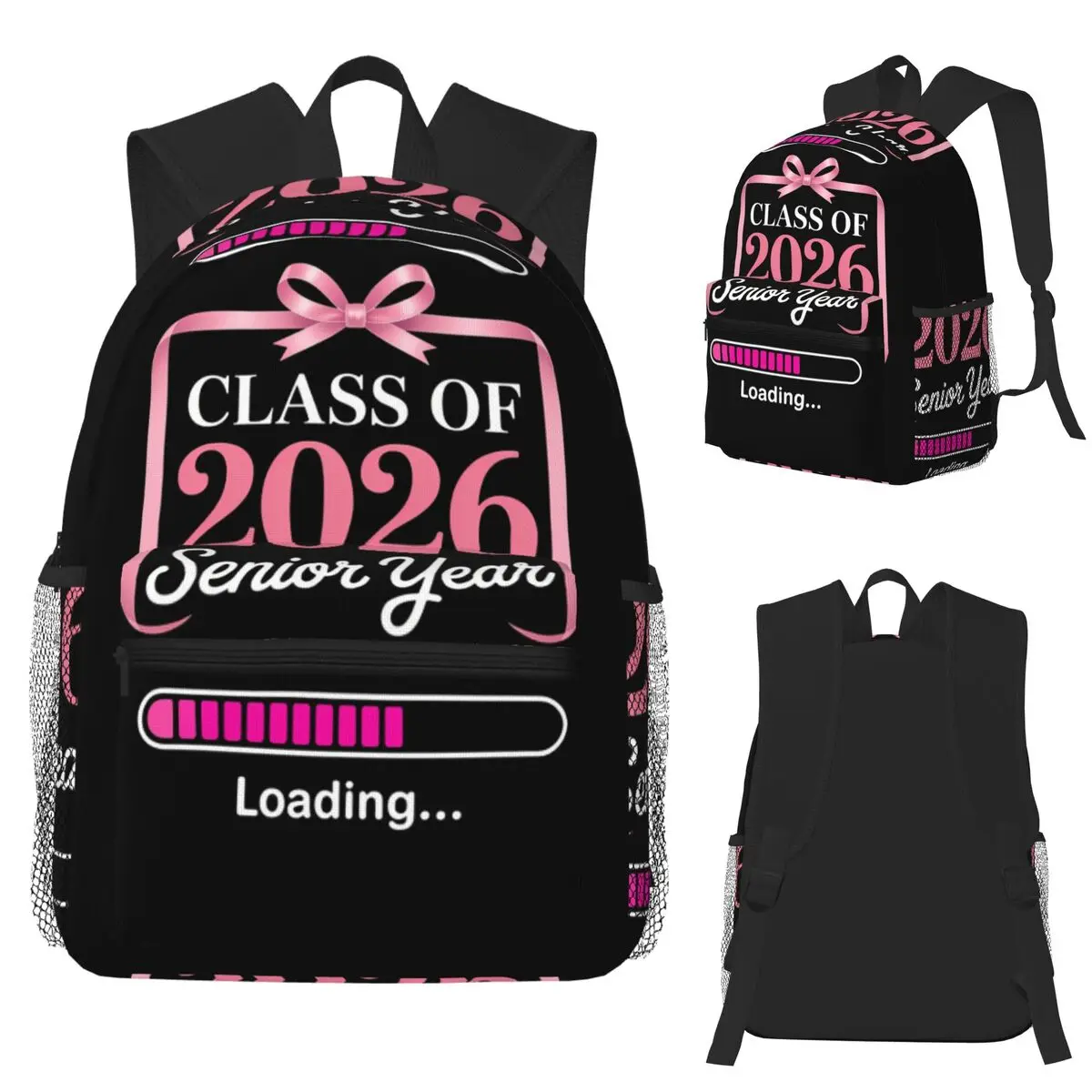 

Class Of 2026 Funny Senior Cute School Backpack School Bag Hiking Travel Daypack for Boys Girls Fashion Bookbag Shoulder Bags