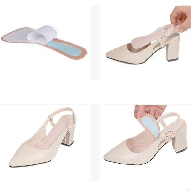 

Women Anti-Slip Sweat Absorbent Shoe Insoles Massage High Heel Cushion Inserts
