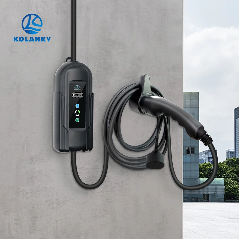 EV Charger Type 2 Plug Holder Wallbox Bracket With Cable Twining Hook  Electric Vehicle Accessories