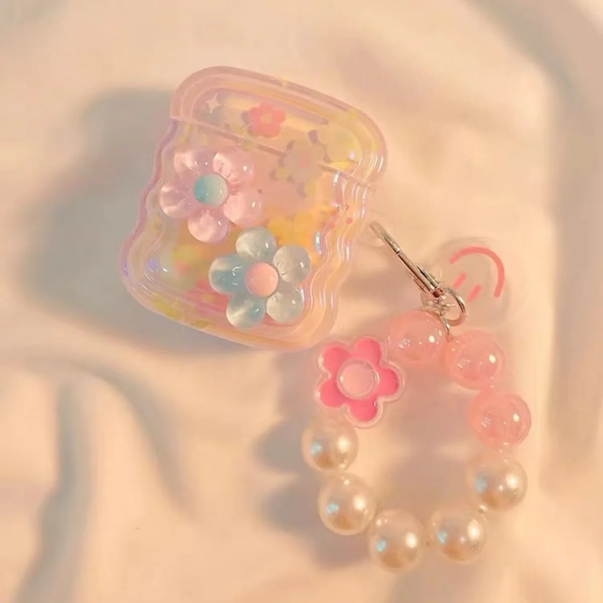 لؤلؤة زهرة سيليكون لينة للصدمات سوار الحب ins لطيف سماعة لاسلكية تعمل بالبلوتوث حقيبة سماعة الاذن ل أبل Airpods برو 2nd 3 2 1