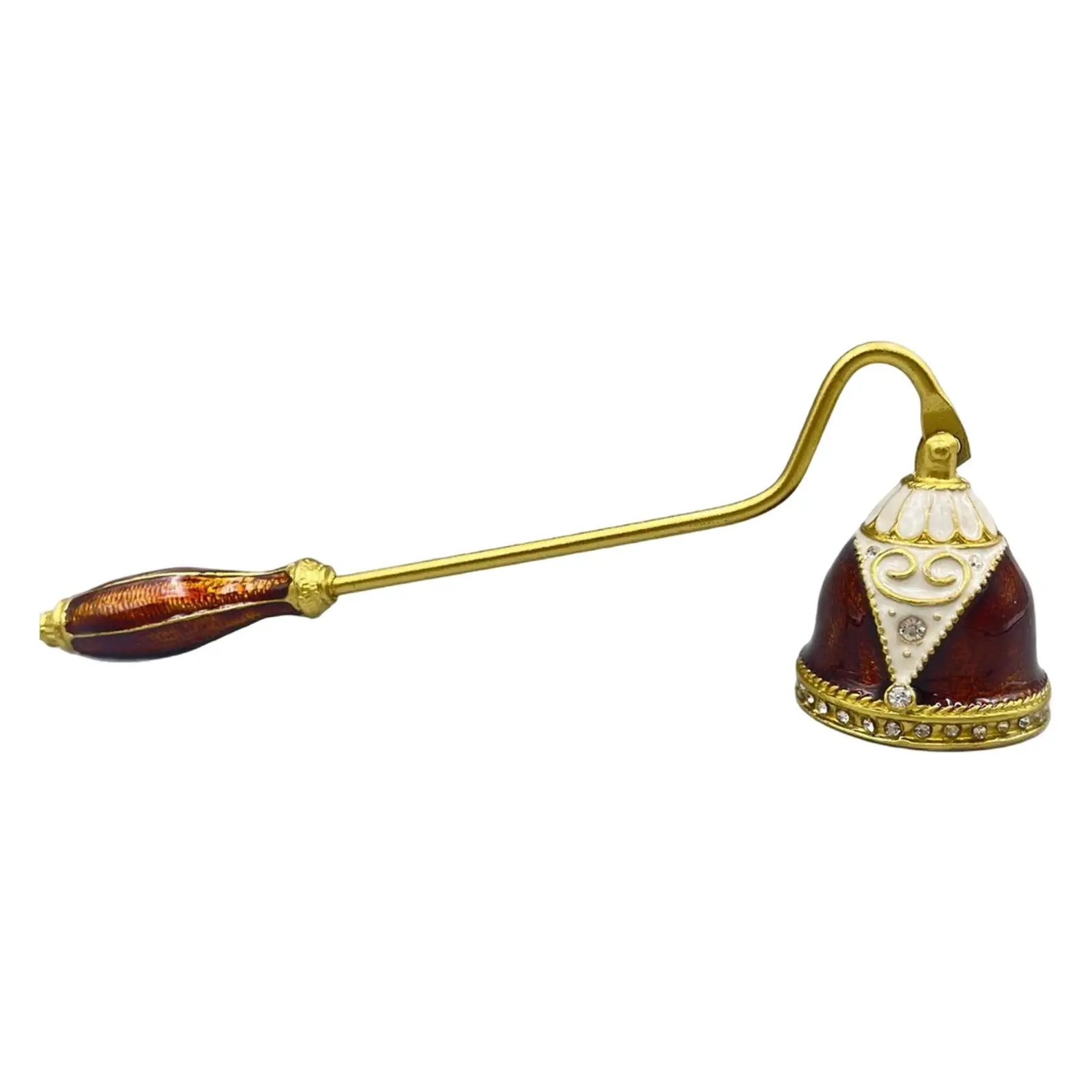 Antique Candle Snuffer Aluminum Alloy Vintage Enamel Extinguisher Long Handle Tool for Candle Holders Home Decoration